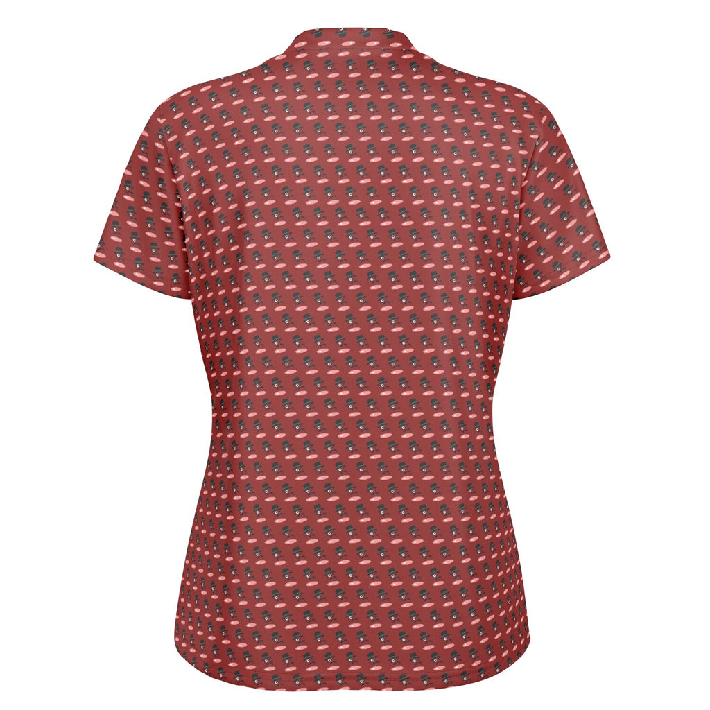 Fancy Ham Stand Up Collar Polo Shirt