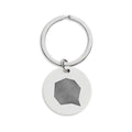 Personalized Speech Bubble Engraved Stainless Steel Round Keychain