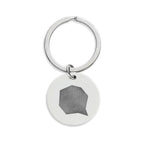 Personalized Speech Bubble Engraved Stainless Steel Round Keychain