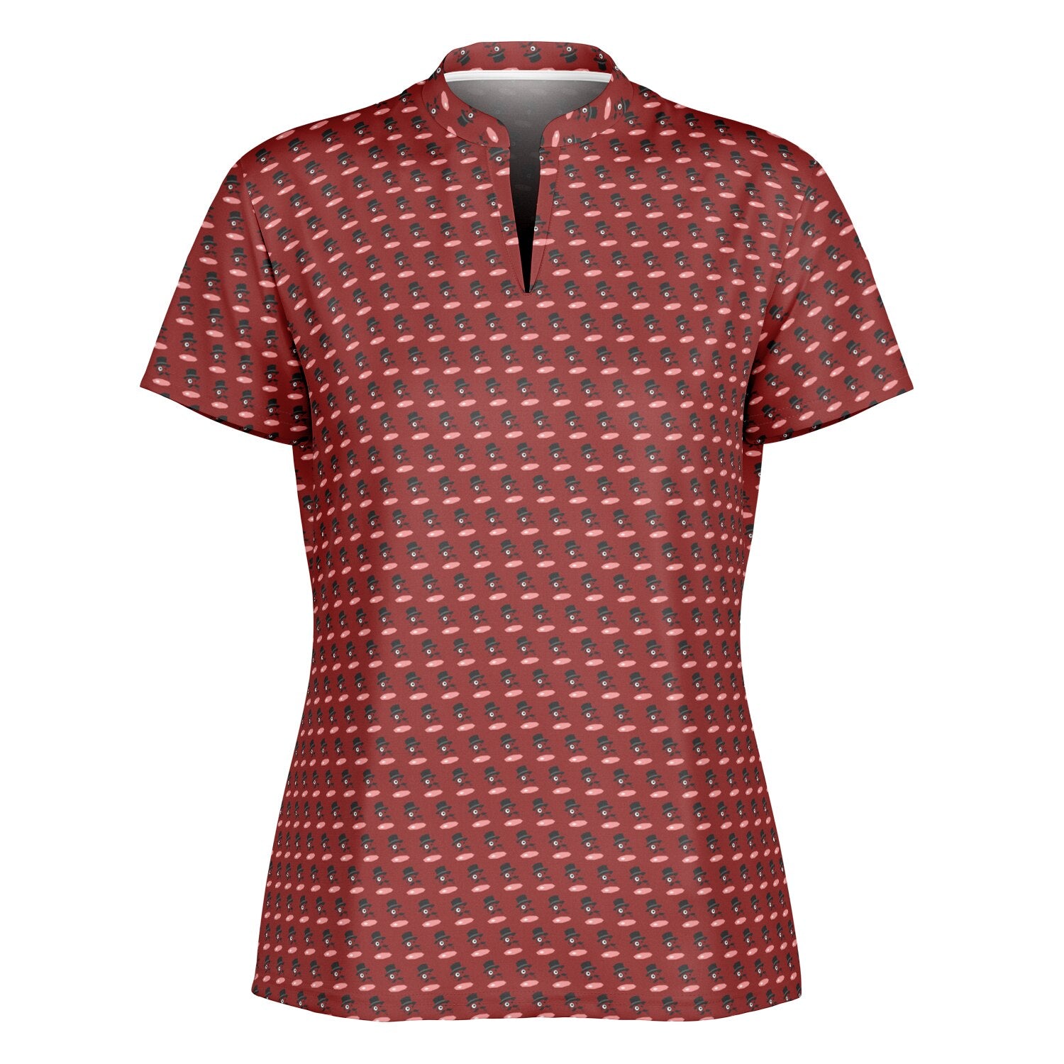 Fancy Ham Stand Up Collar Polo Shirt