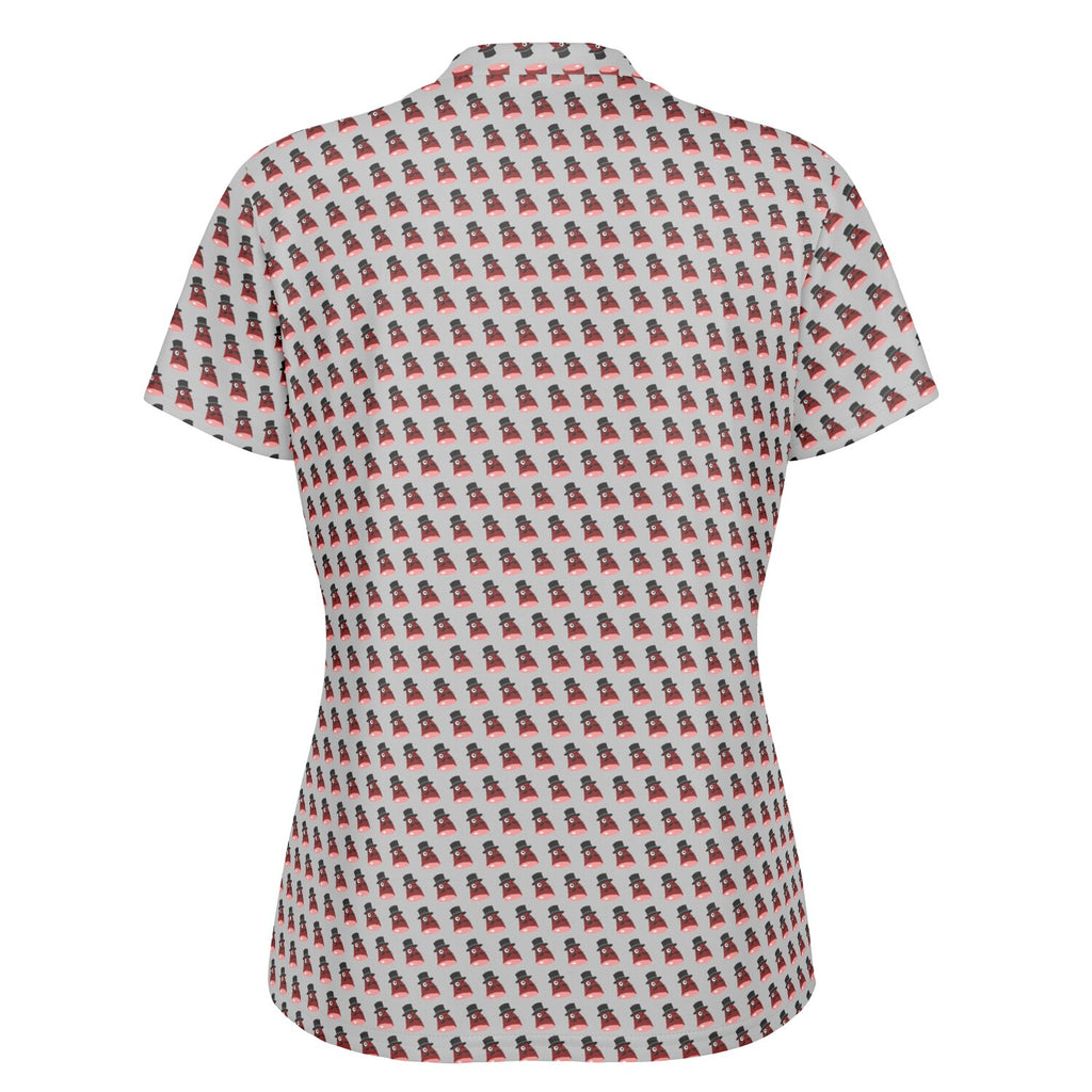 Fancy Ham Stand Up Collar Polo Shirt