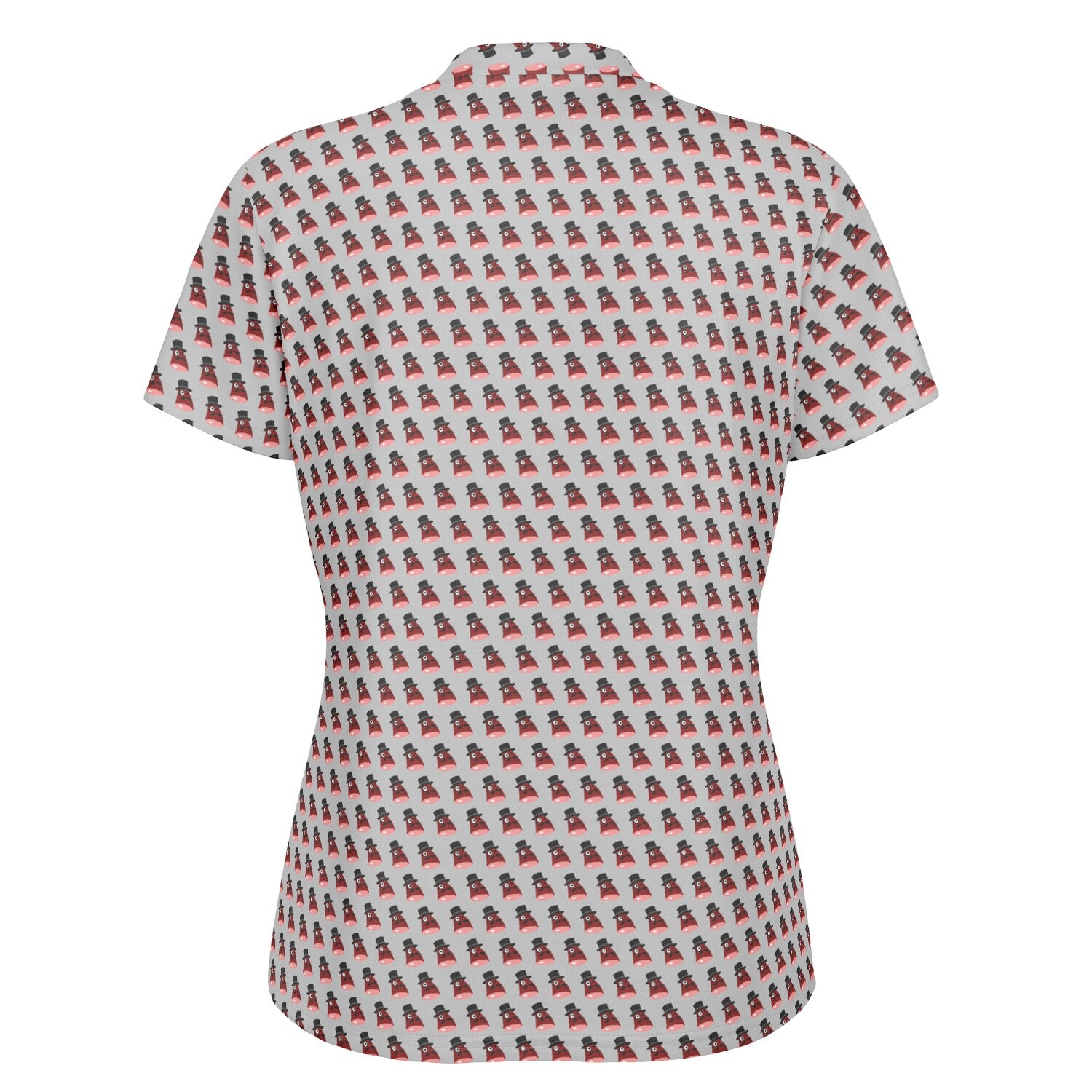 Fancy Ham Stand Up Collar Polo Shirt