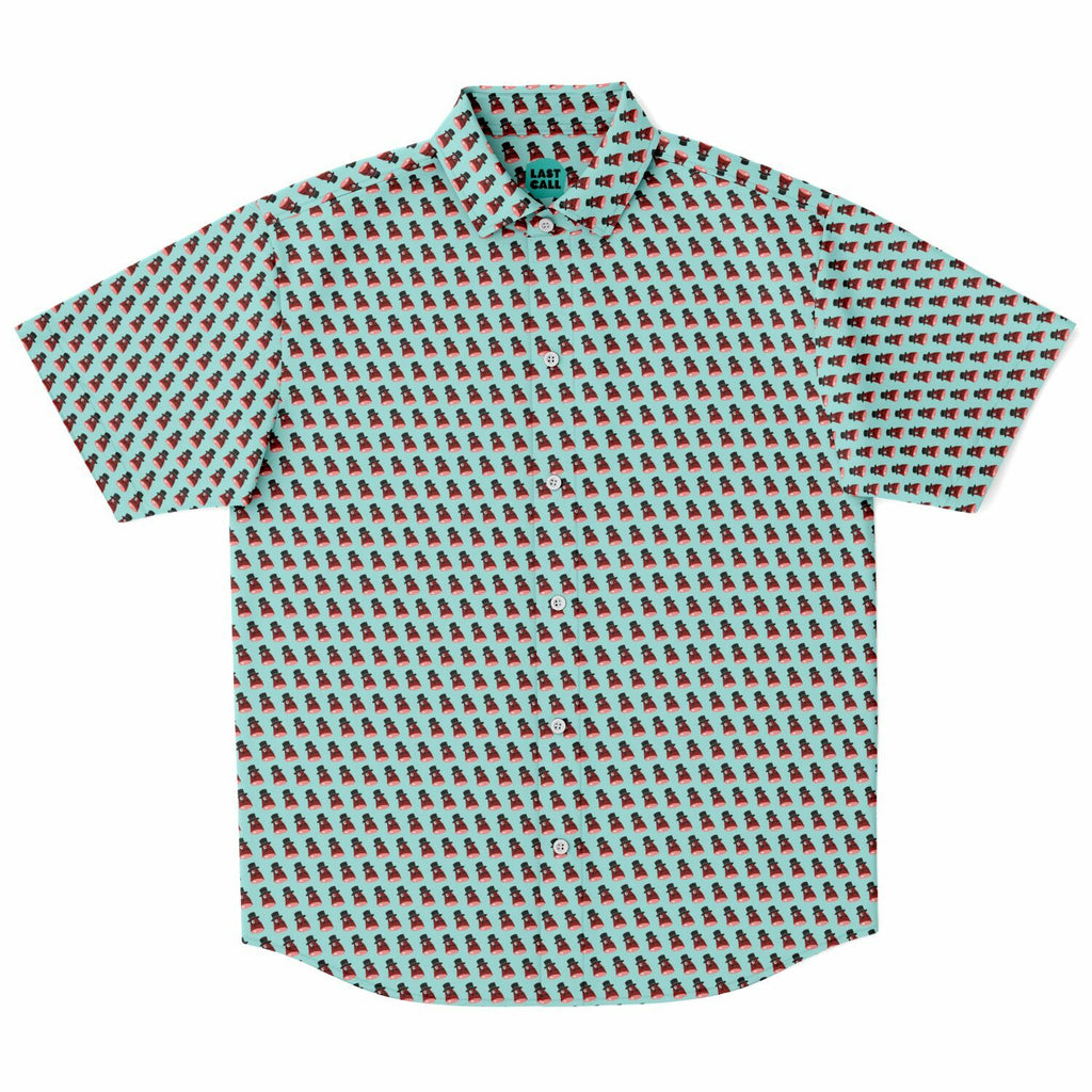Fancy Ham Short Sleeve Button Down Shirt
