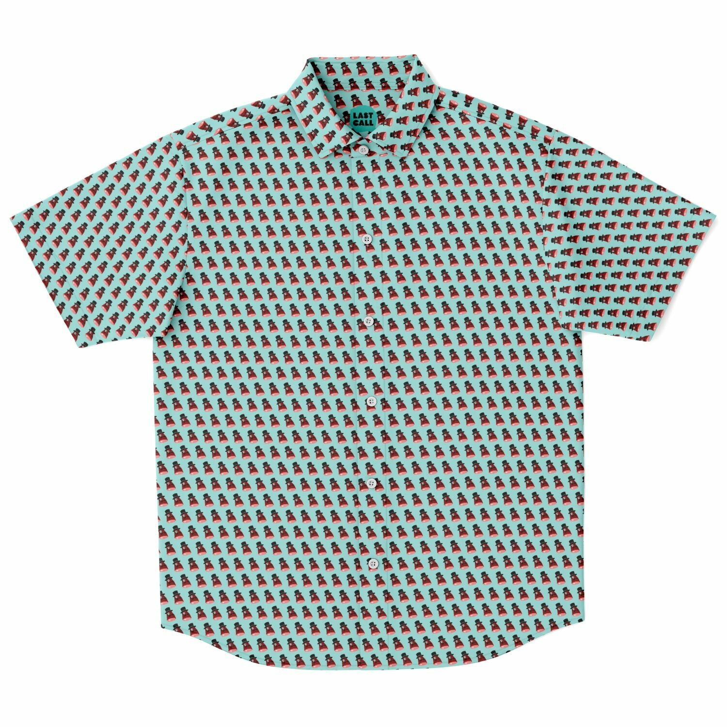 Fancy Ham Short Sleeve Button Down Shirt