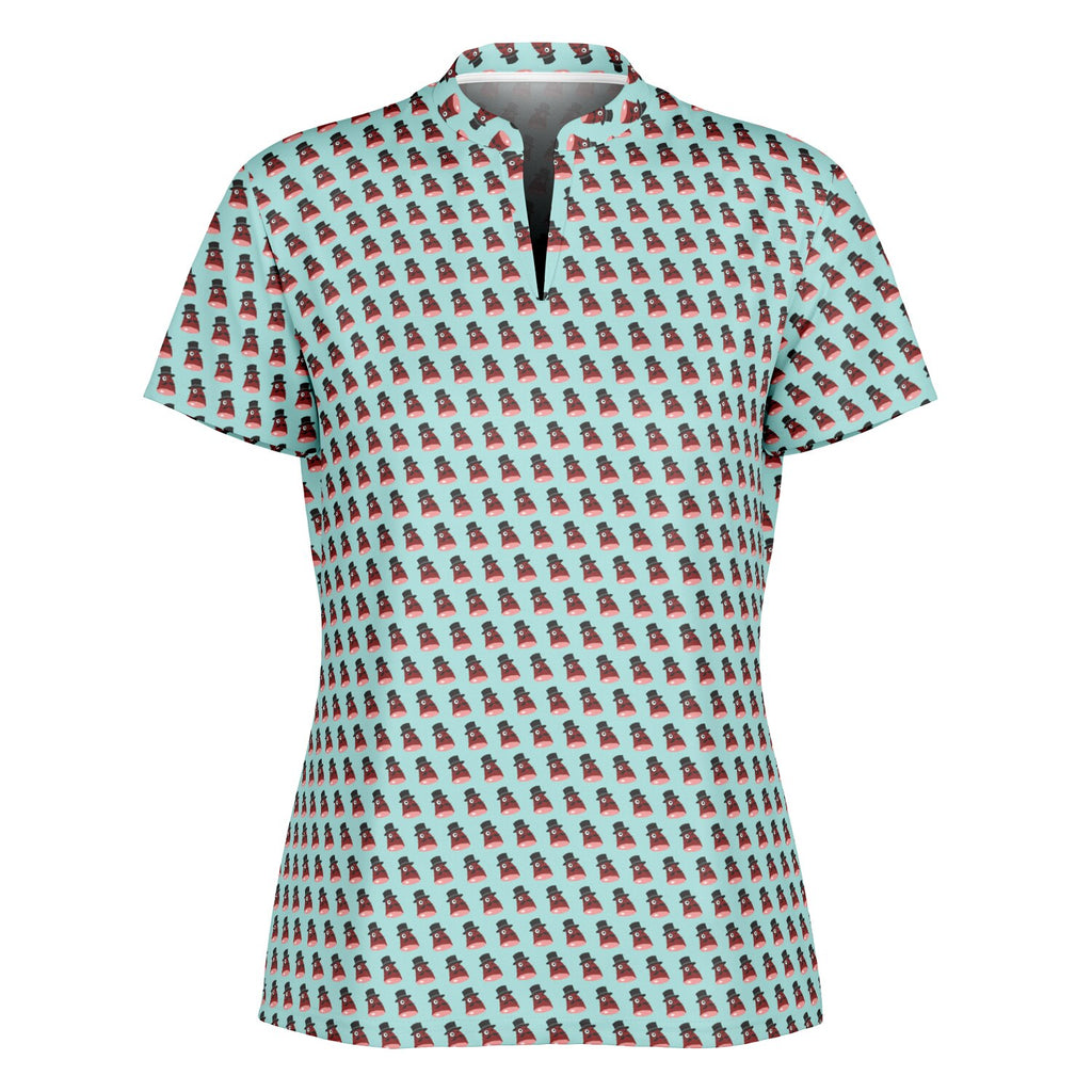 Fancy Ham Stand Up Collar Polo Shirt