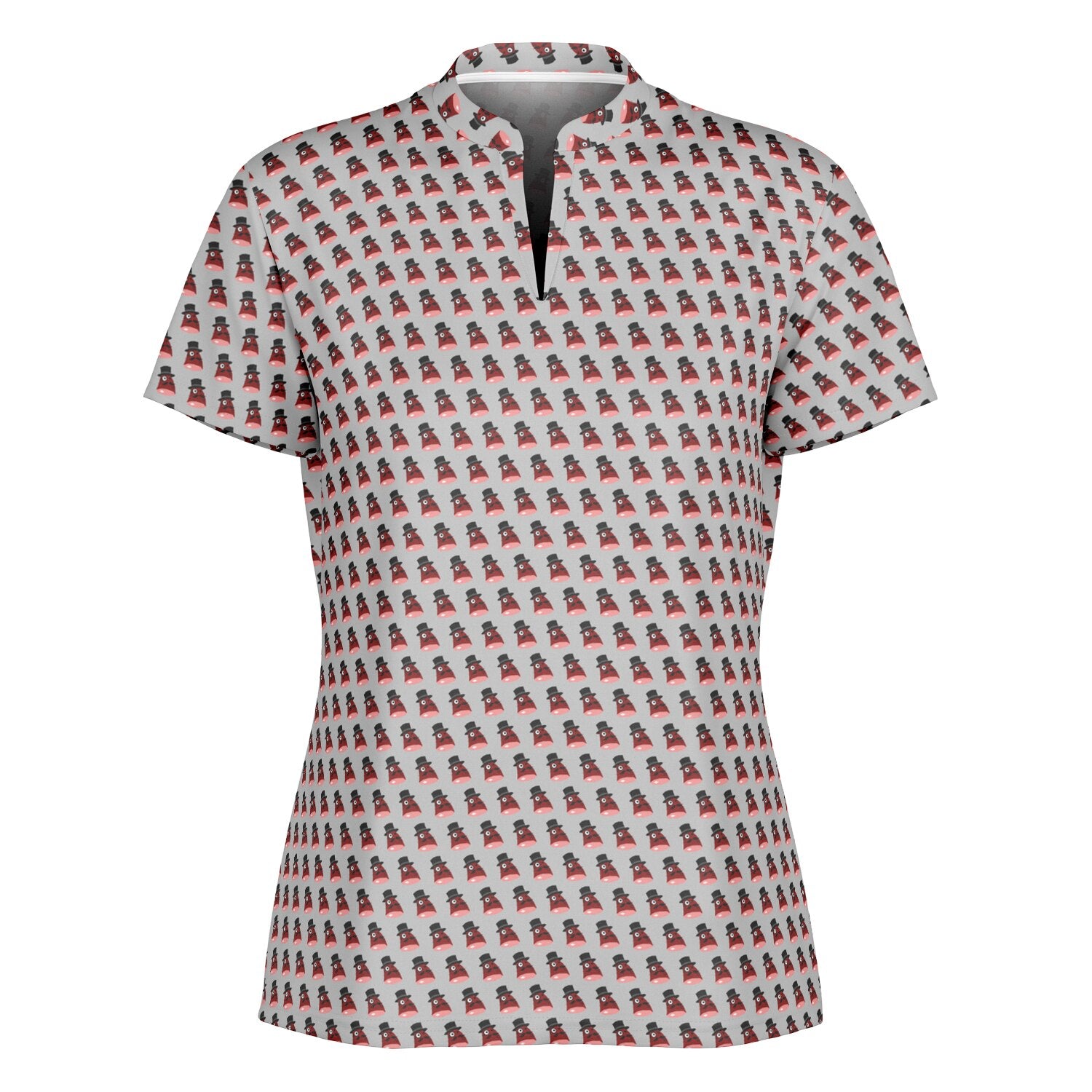 Fancy Ham Stand Up Collar Polo Shirt