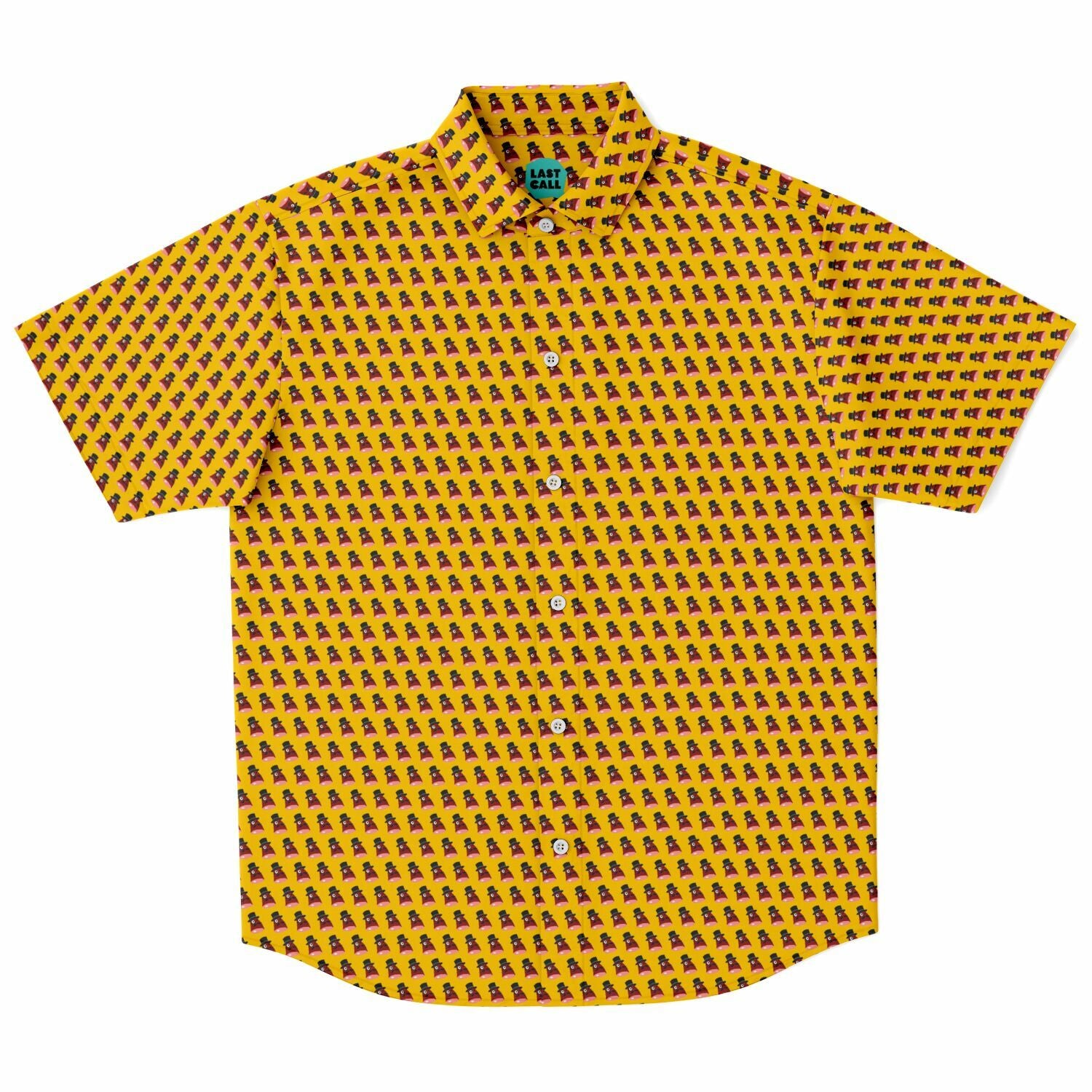 Fancy Ham Short Sleeve Button Down Shirt